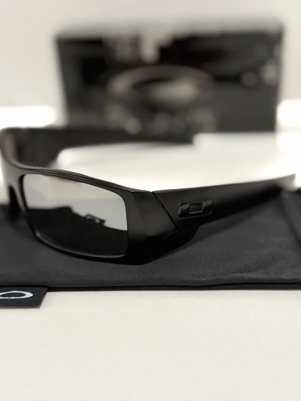 Oakley GASCAN Black Matte Frame OO9014 Chrome Iridium Lenses - Picture 6 of 7